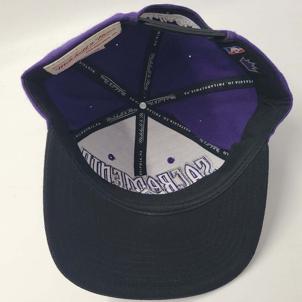 Sacramento Kings Hat Snapback‎ Mitchell & Ness Purple Black NBA Wool Blend Men - Picture 9 of 12